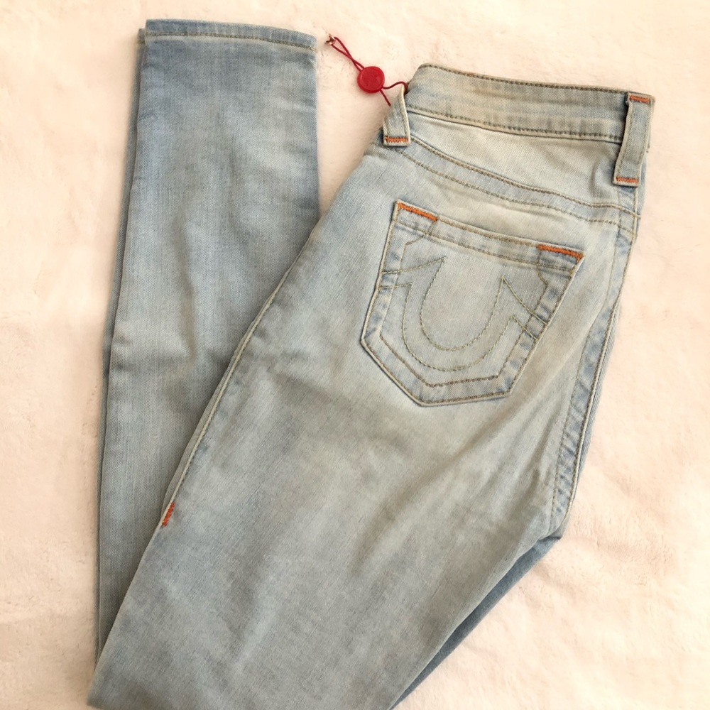 True Religion Women’s Skinny Light Wash Jeans